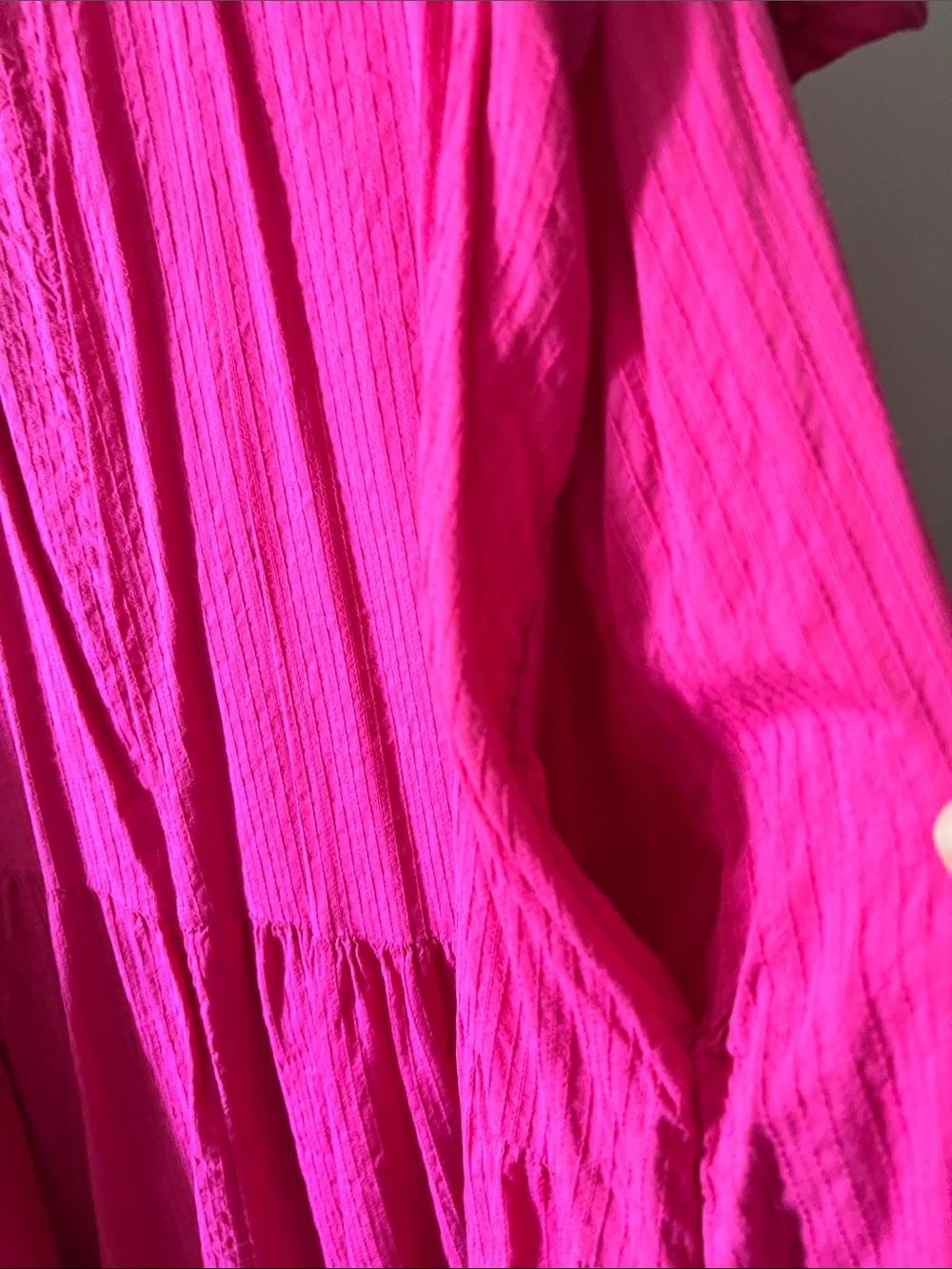 Terra & Sky Bright Fuchsia Tiered V-Neck Maxi Dress - Picture 5 of 6